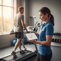 Physical therapist conducting gait analysis for running injury prevention at Orlando physical therapy clinic